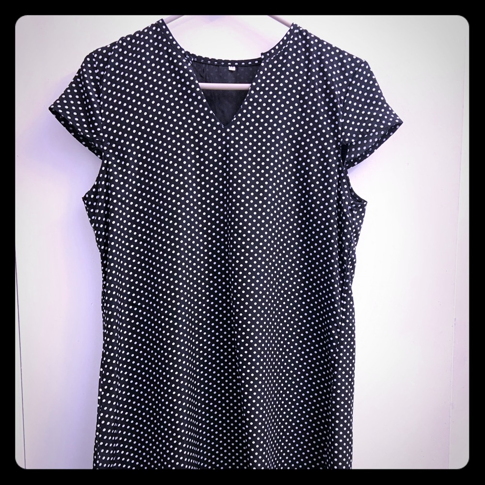 Women’s Black and White Polka Dot Dress